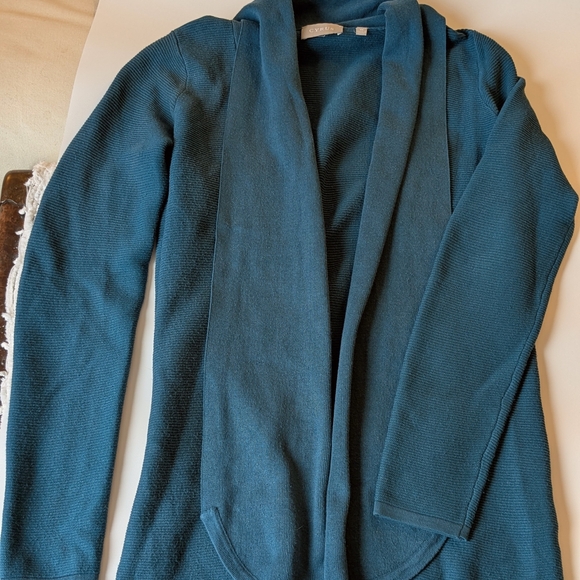 Stylish Teal Open Cardigan - Picture 14 of 17